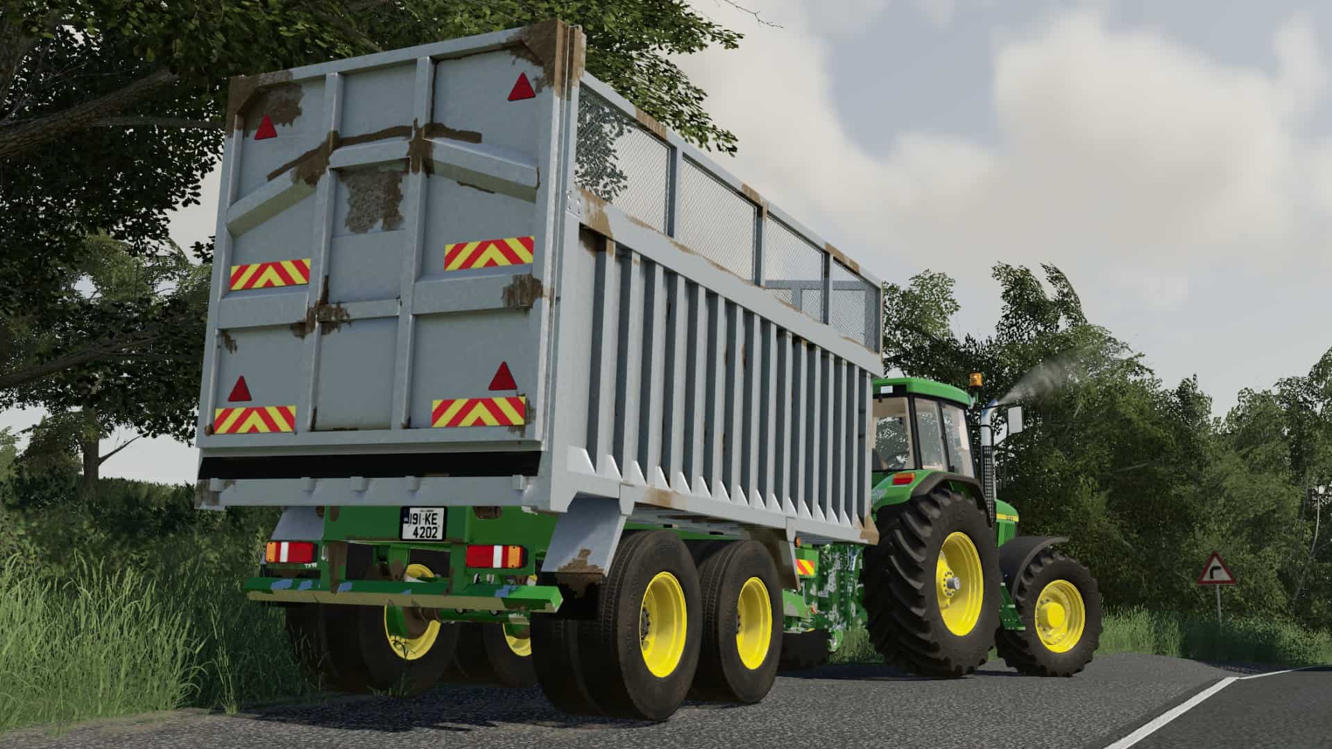 FS19 Old Style Grain and Silage Trailer.