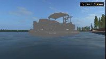 Pontoon Boat v1.0.0.0 FS17 - Farming Simulator 17 mod / FS 2017 mod
